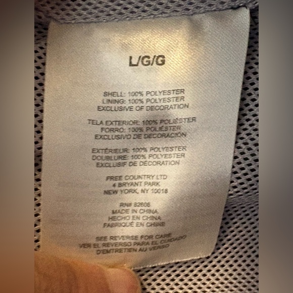 FREE COUNTRY Women's large Black rain Jacket - Picture 4 of 4